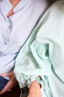 Alba Stripe Spring Summer Blouse, Gucci Green