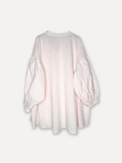Alba Stripe Spring Summer Blouse, Light Pink