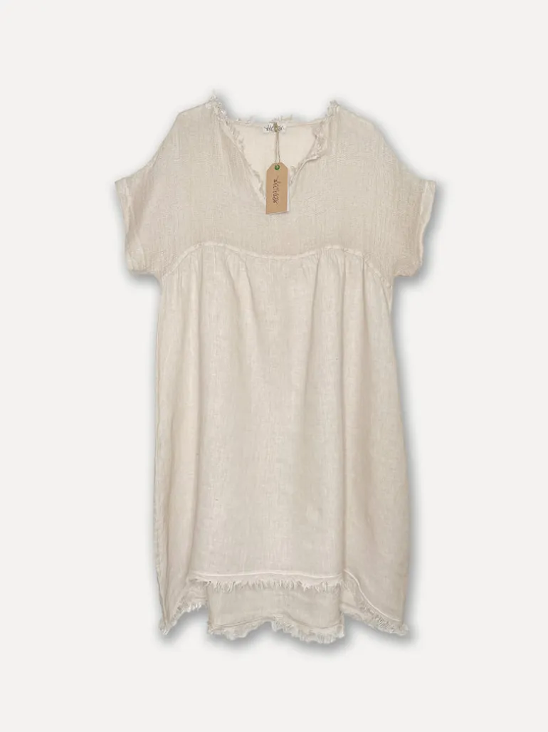 Astrid Attitude Linen Dress, Beige