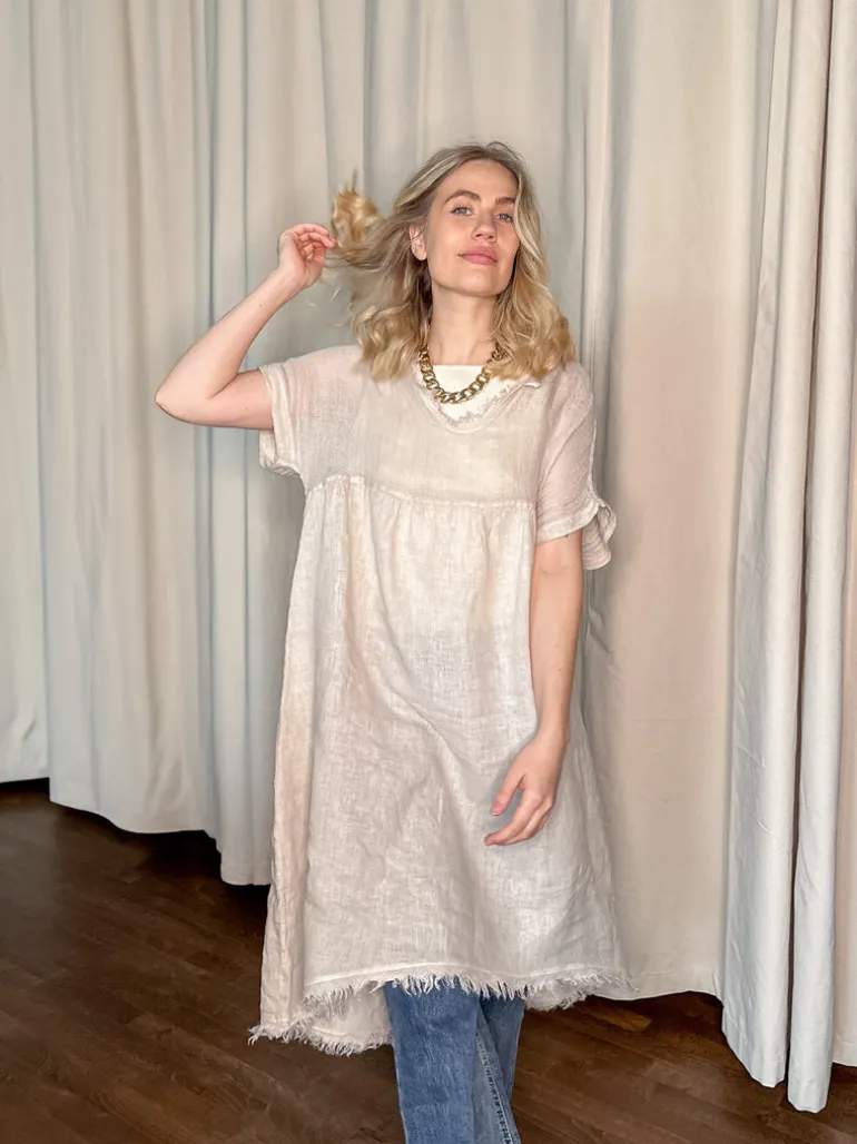 Astrid Attitude Linen Dress, Beige