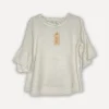 Attitude Around the Corner Linen Top, Beige