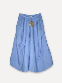 Attitude Baggy Yoga Skirt Pants, Sea Blue