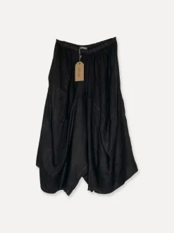 Attitude Baggy Yoga Skirt Pants, Black