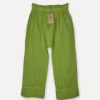Attitude Sunrise Linen Pants, Olive Green