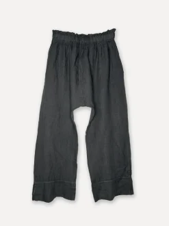 Attitude Sunrise Linen Pants, Dark Grey