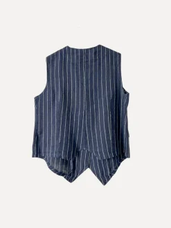 Attitude Sunsurfer Linen Vest, Navy