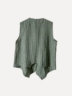 Attitude Sunsurfer Linen Vest, Army