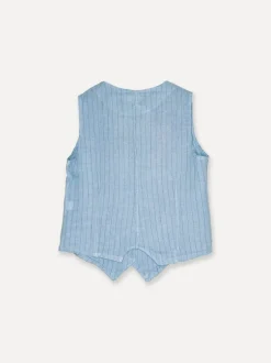 Attitude Sunsurfer Linen Vest, Sky Blue