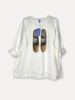 Ballerina Soft Pearls College T, Off White