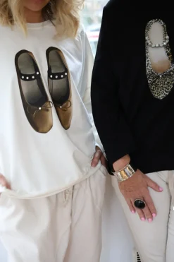 Ballerina Soft Pearls College T, Off White