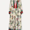 Biarritz Viscose Maxi Dress, Beige/Green