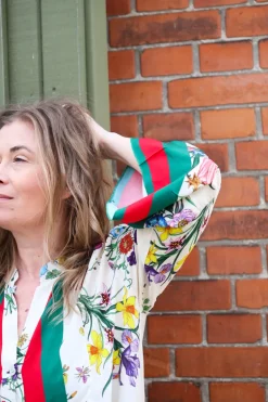 Biarritz Viscose Maxi Dress, Beige/Green