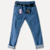 Box Denim Look-Alike Pants