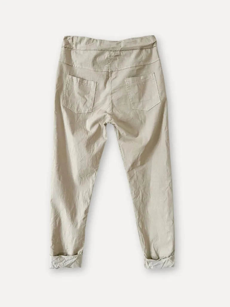 Box Pants, Winter Beige