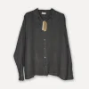 Boyfriend Attitude Linen Shirt, Dark Grey