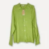 Boyfriend Attitude Linen Shirt, Olive Green