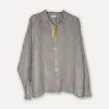 Boyfriend Attitude Linen Shirt, Taupe