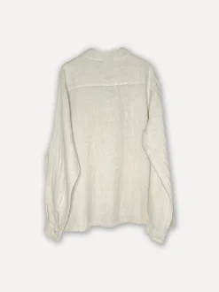 Boyfriend Attitude Linen Shirt, Beige