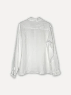 Boyfriend Attitude Linen Shirt, White