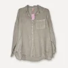 Boyfriend Girlfriend Allfriends Linen Shirt, Taupe