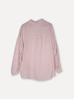 Boyfriend Girlfriend Allfriends Linen Shirt, Dusty Pink