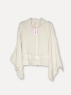 Butterfly Linen Shirt, Beige