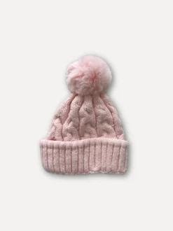 Cable Capotto Beanie, Baby Pink