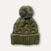 Cable Capotto Beanie, Moss Green