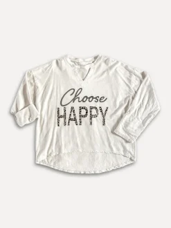 Choose Happy T-Shirt, Beige