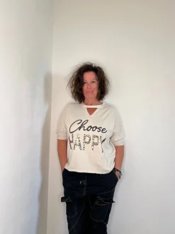Choose Happy T-Shirt, Beige