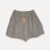 City attitude linen shorts, Taupe
