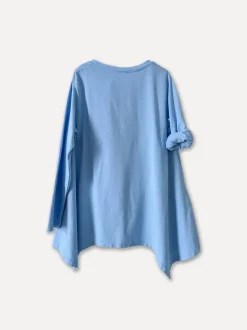 4948 - Cord Cotton Sweater, Sky Blue