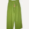 Dressed Up Attitude Linen Pants, Olive Green