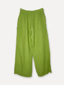 Dressed Up Attitude Linen Pants, Olive Green