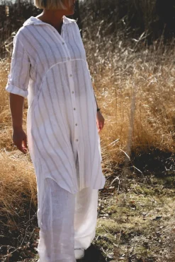 Dressed Up Attitude Linen Pants, White