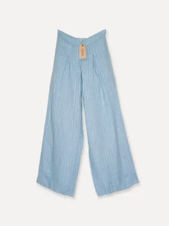 Dressed Up Attitude Stripe Pants, Sky Blue