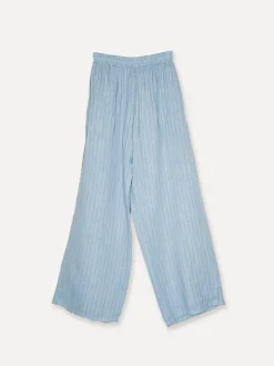 Dressed Up Attitude Stripe Pants, Sky Blue