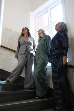 Dressed Up Attitude Stripe Pants, Navy
