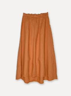 Dressed Up Linen Skirt, Sepia Brown