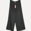 5315 Elegant Baggy Linen Pants, Dark Grey