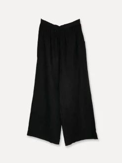 5315 Elegant Baggy Linen Pants, Black