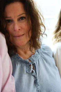 Faded Lace Shirt, Denim