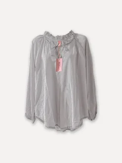 Faded Lace Shirt, Light Grey