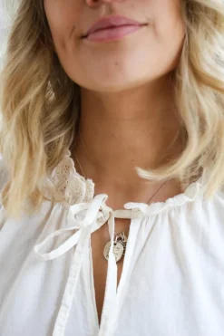 Faded Lace Shirt, Off White