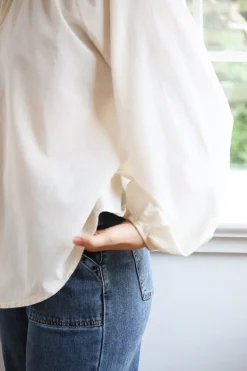 Faded Lace Shirt, Off White