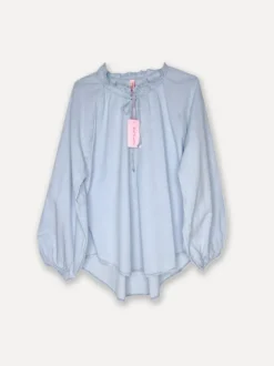 Faded Lace Shirt, Sky Blue