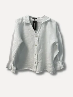Fanny Linen Blouse, White