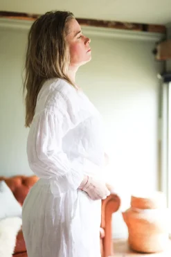 Fanny Linen Blouse, White