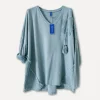4938 - Flower Tassel College Tee, Denim