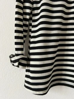 Grandpa stripe T, Black / White